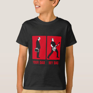 Camiseta my dad is genial player than your dad rock guitar