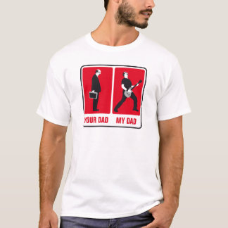 Camiseta my dad is genial player than your dad rock guitar