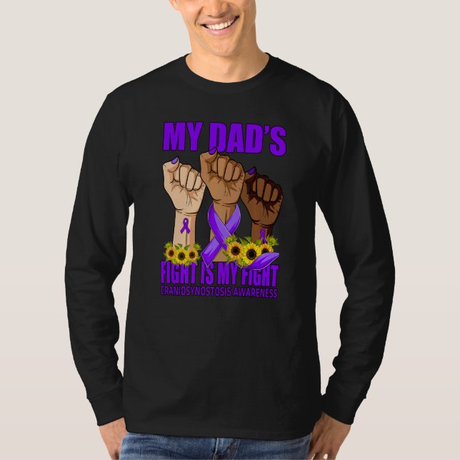 Camiseta My Dad's Fight Is My Fight Craniosynostosis Awaren (Anverso)