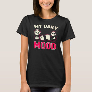 Camiseta My Daily Mood Panda Gaming Comer Sleeping Play Ea
