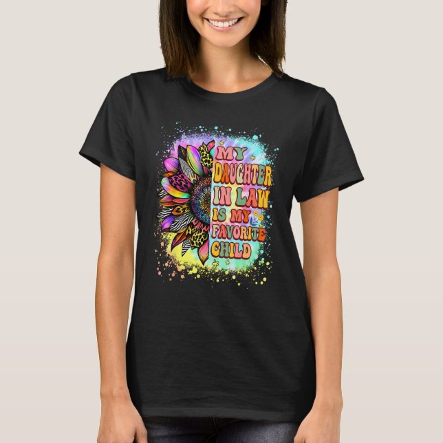 Camiseta My Daughter In Law Is My Favorite Child Groovy Mot (Anverso)