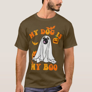 Camiseta My Dog Is Boo Funny Dog Owner Boo Ghost Lover Hall