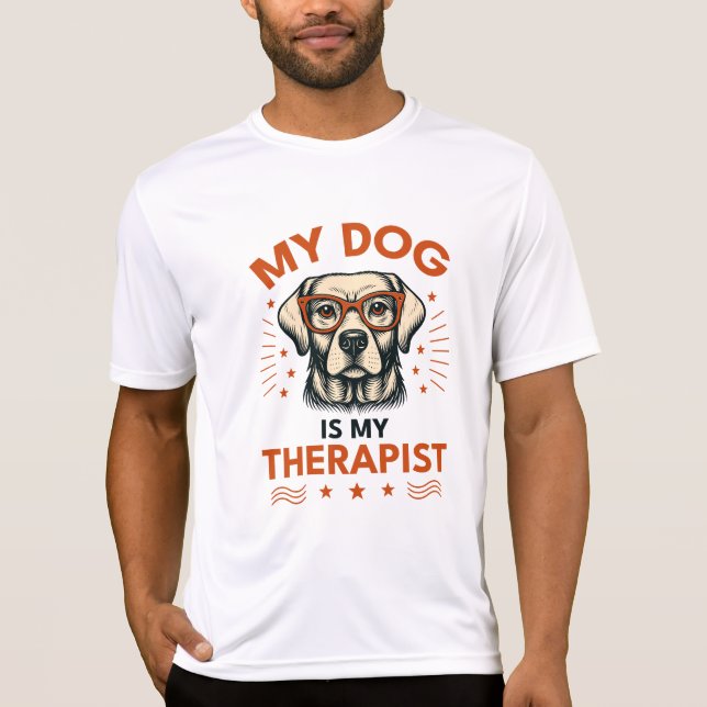 Camiseta My dog is my therapist (Anverso)