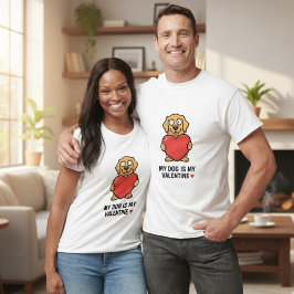 Camiseta My Dog Is My Valentine | Cute Unisex Dog Lover Shi