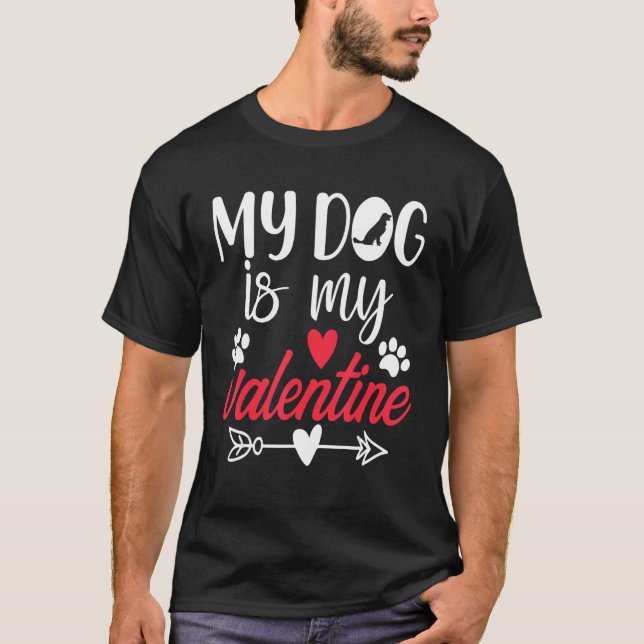 Camiseta My Dog Is My Valentine Golden Retriever Valentines (Anverso)