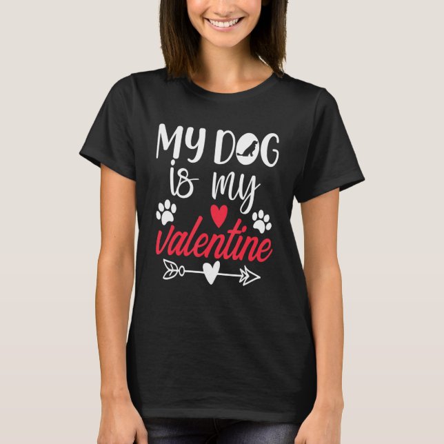 Camiseta My Dog Is My Valentine Golden Retriever Valentines (Anverso)