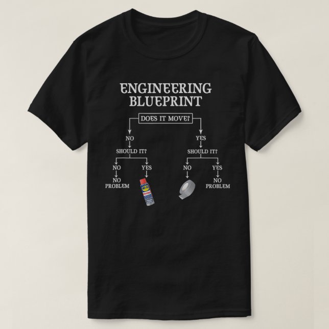 Camiseta My Engineering Blueprint Funny Engineer Duct Tape  (Diseño del anverso)