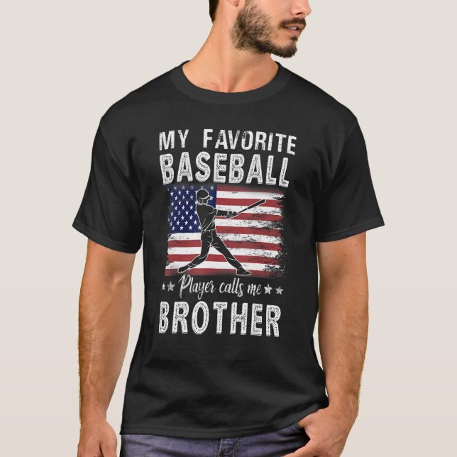 Camiseta My Favorite Baseball Player Calls Me Brother Ameri (Anverso)