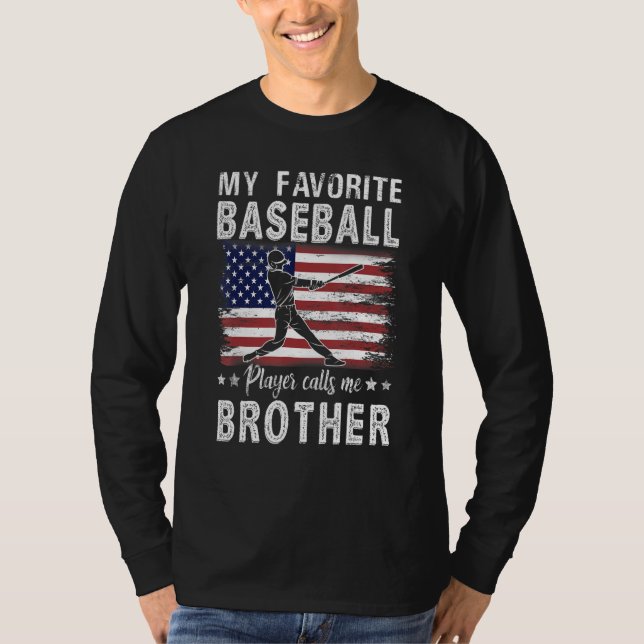 Camiseta My Favorite Baseball Player Calls Me Brother Ameri (Anverso)