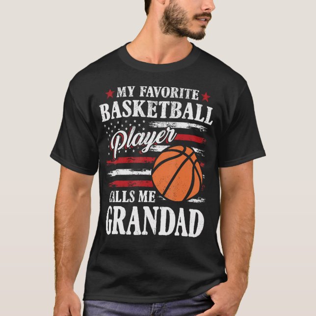 Camiseta My Favorite Basketball Player Calls Me Grandad Usa (Anverso)