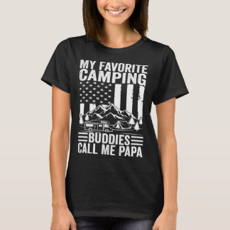 Camiseta My Favorite Camping Buddies Call Me Papa American