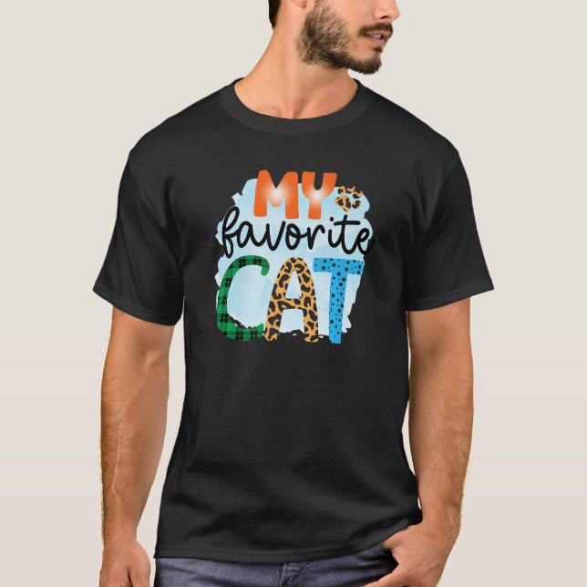 Camiseta My Favorite Cat Graphic Patchwork (Anverso)