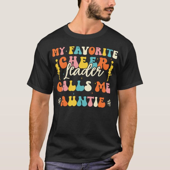 Camiseta My Favorite Cheerleader Calls Me Auntie Cheerleadi (Anverso)