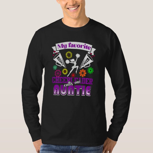 Camiseta My Favorite Cheerleader Calls Me Auntie Cheerleadi (Anverso)