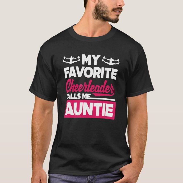 Camiseta My Favorite Cheerleader Calls Me Auntie Cheerleadi (Anverso)