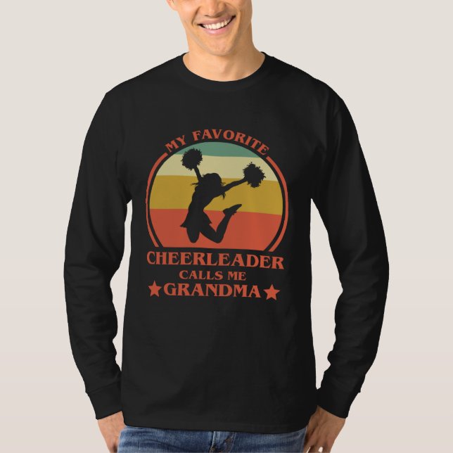 Camiseta My Favorite Cheerleader Calls Me Grandma Cheer Gra (Anverso)