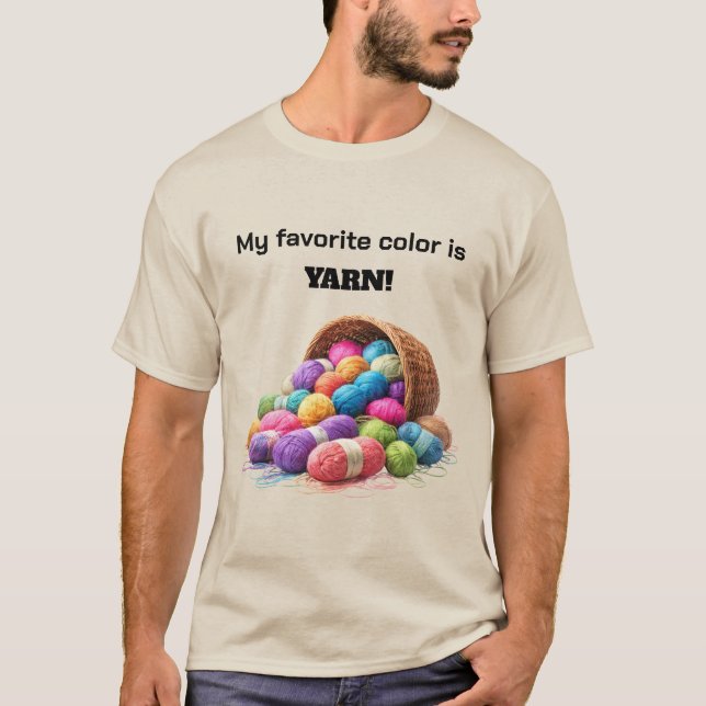Camiseta My Favorite Color Is Yarn (Anverso)