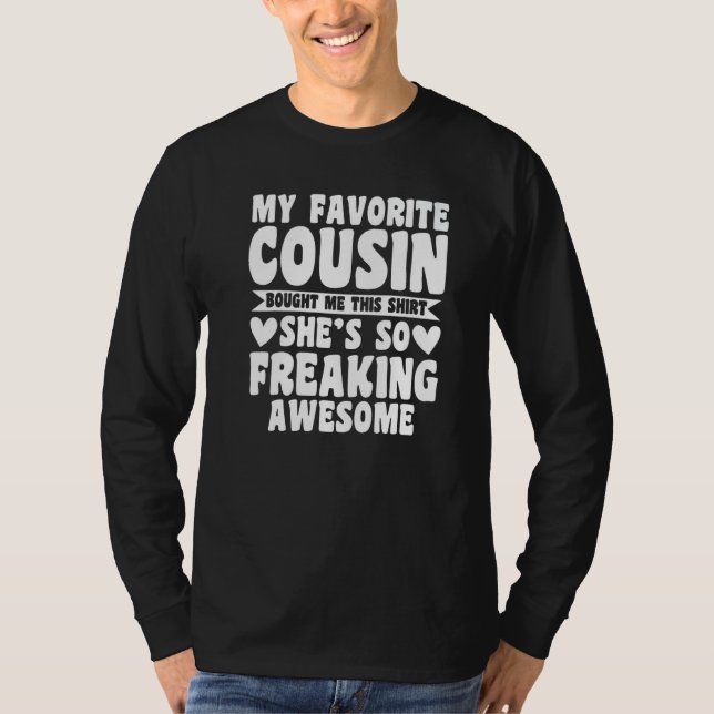 Camiseta my favorite cousin bought cousin Marked words   (Anverso)