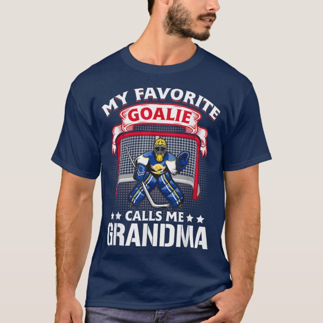 Camiseta My Favorite Goalie Calls Me Grandma Soccer Gift (Anverso)