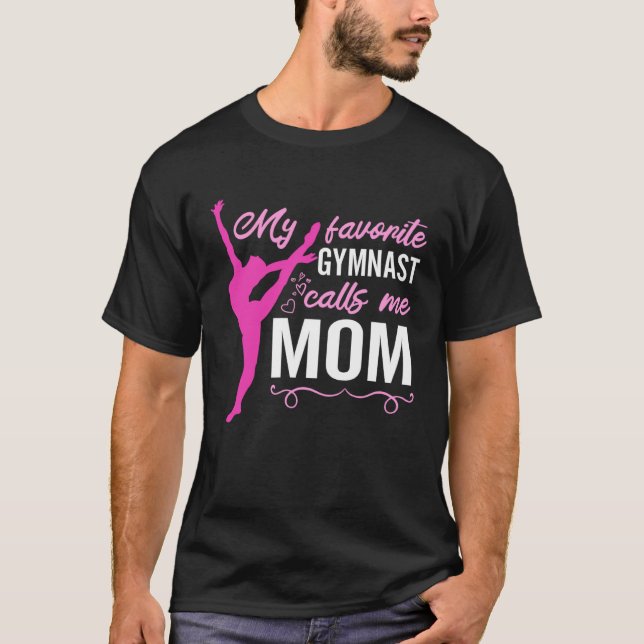 Camiseta My Favorite Gymnast Calls Me Mom Gymnastic   14 (Anverso)