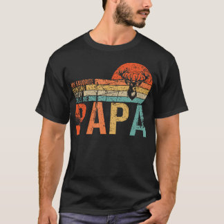 Camiseta My Favorite Hunting Buddy Calls Me Papa Love Deer