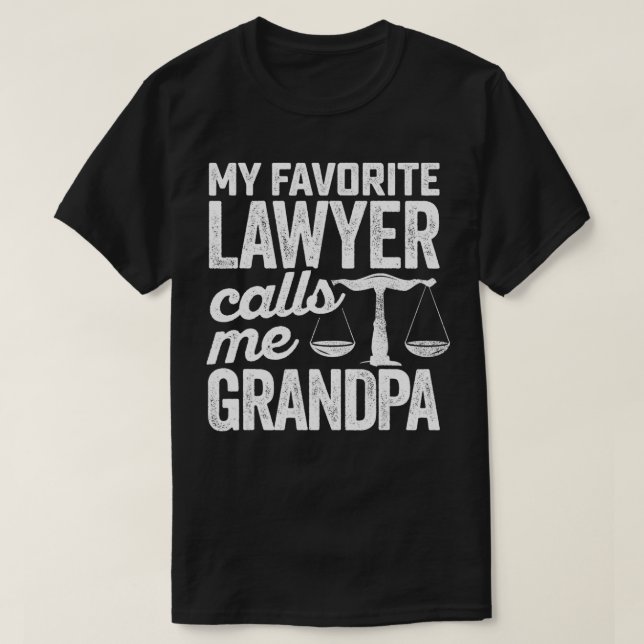 Camiseta My Favorite Lawyer Calls Me Grandpa Law State Eami (Diseño del anverso)