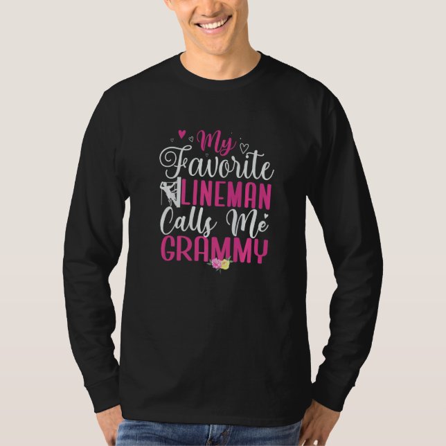 Camiseta My Favorite Lineman calls me Grandma Cute (Anverso)
