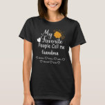 Camiseta My Favorite People call Me Grandma with grandkids<br><div class="desc">Personalized Grandma with names of the grandkids</div>