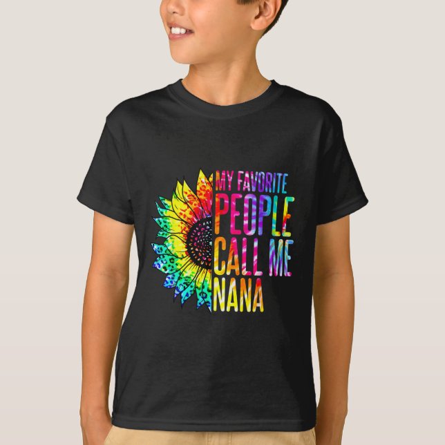 Camiseta My Favorite People Call Me Nana Grandma Sunflower  (Anverso)