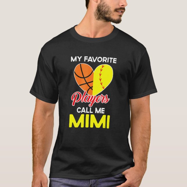 Camiseta My Favorite Players Call Me Mimi Softball Basketba (Anverso)