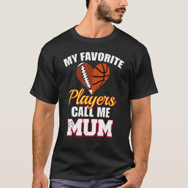 Camiseta My Favorite Players Call Me Mum Rugby Football Bas (Anverso)