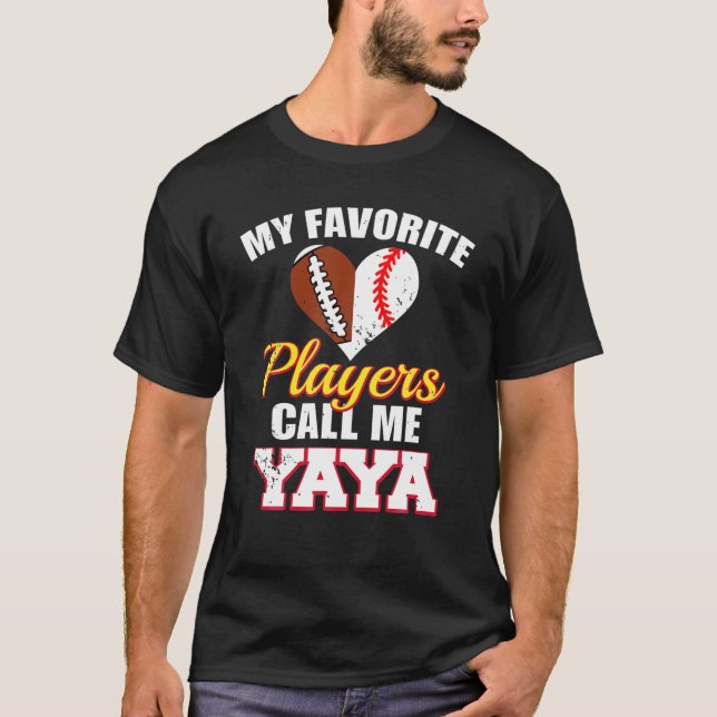 Camiseta My Favorite Players Call Me Yaya Football Baseball (Anverso)