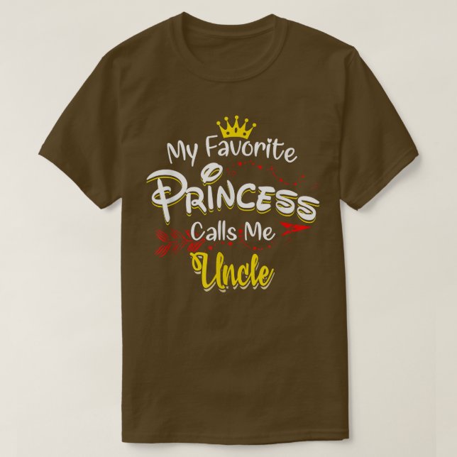 Camiseta My Favorite Princess Calls Me Uncle Matching Famil (Diseño del anverso)