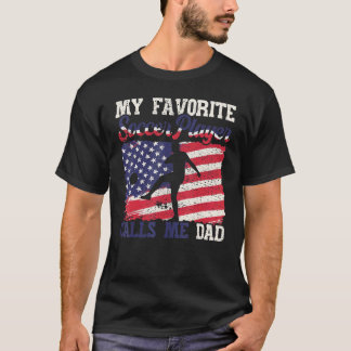 Camiseta My Favorite Soccer Player Calls Me Dad USA Flag Fa
