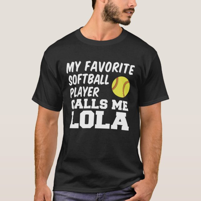 Camiseta My Favorite Softball Player Calls Me Lola Filipino (Anverso)