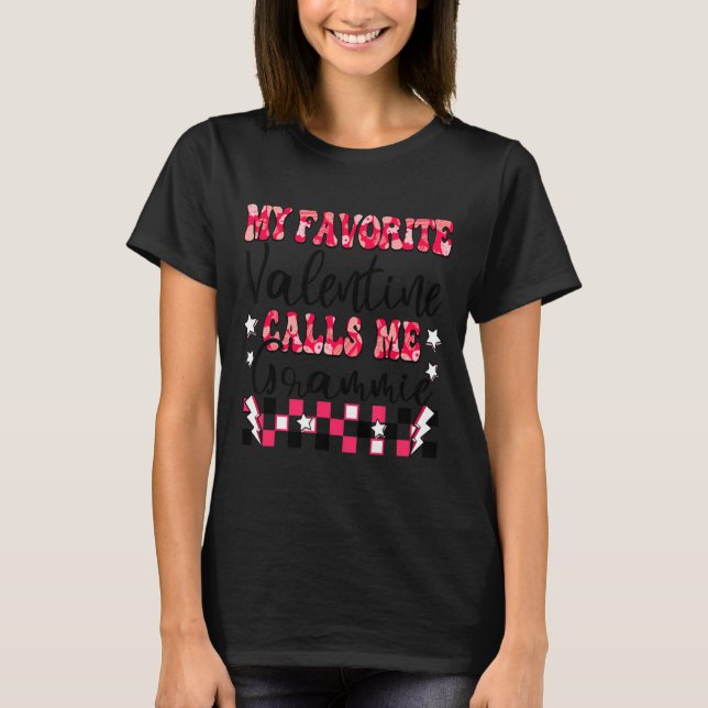Camiseta My Favorite Valentine Calls Me Grammie Valentines  (Anverso)