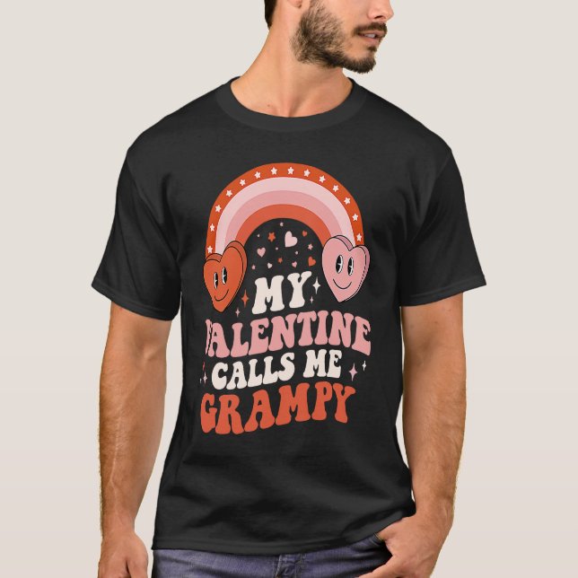 Camiseta My Favorite Valentine Calls Me Grampy Valentines D (Anverso)