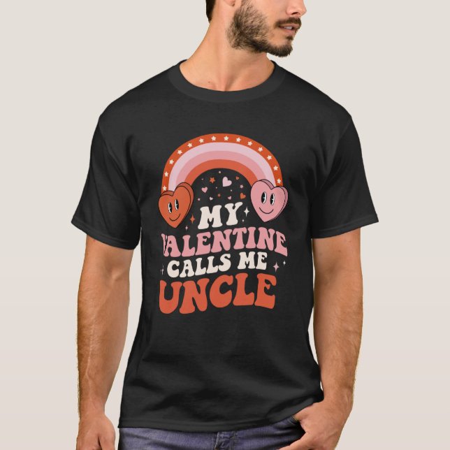 Camiseta My Favorite Valentine Calls Me Uncle Valentines Da (Anverso)