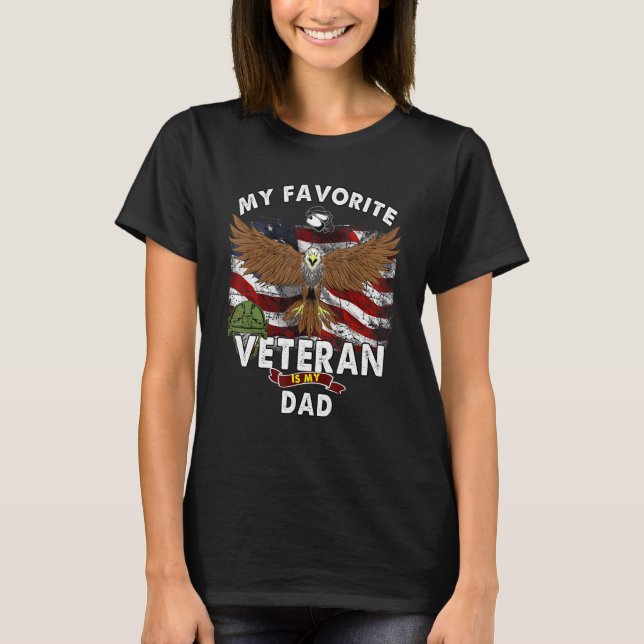 Camiseta my favorite veteran is my dad (Anverso)