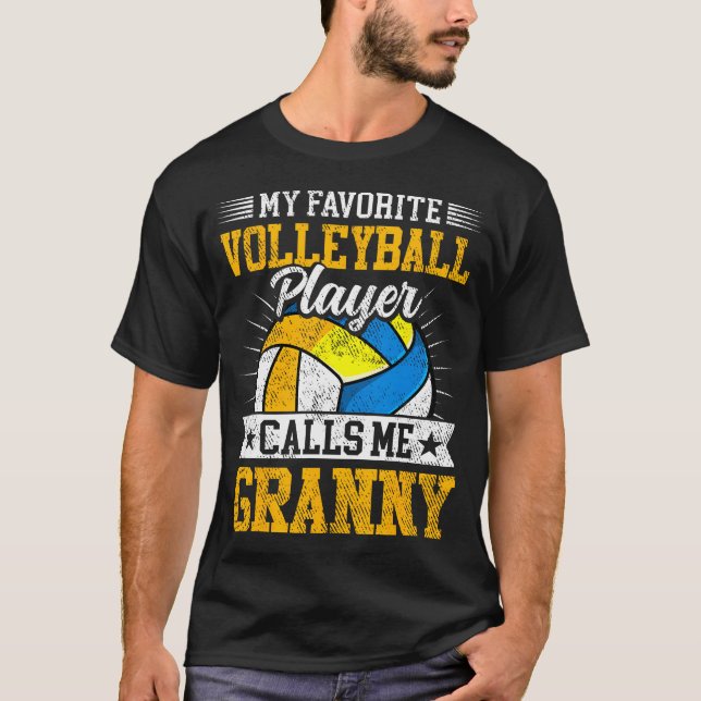 Camiseta My Favorite Volleyball Player Calls Me Granny Moth (Anverso)