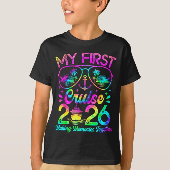 Camiseta My First Cruise 2026 Funny First Time Cruise Vacat (Anverso)