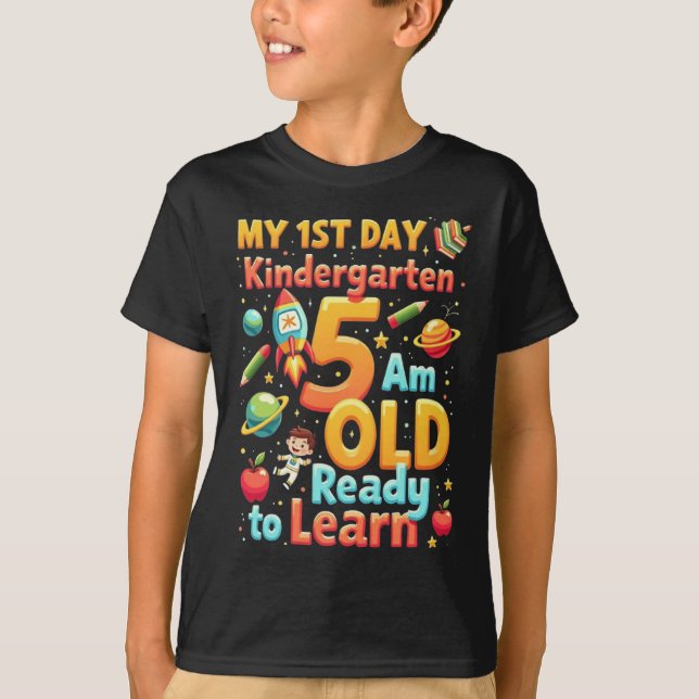 Camiseta My First Day of Kindergarten 1st Day of School (Anverso)