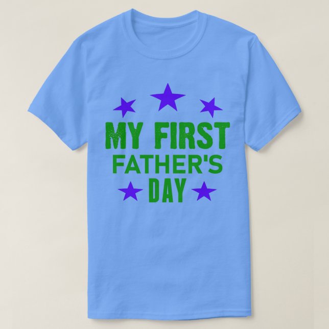 Camiseta My First Fathers Day Triblend (Diseño del anverso)