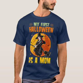 Camiseta My First Halloween As A Mom Witch Pregnancy Announ