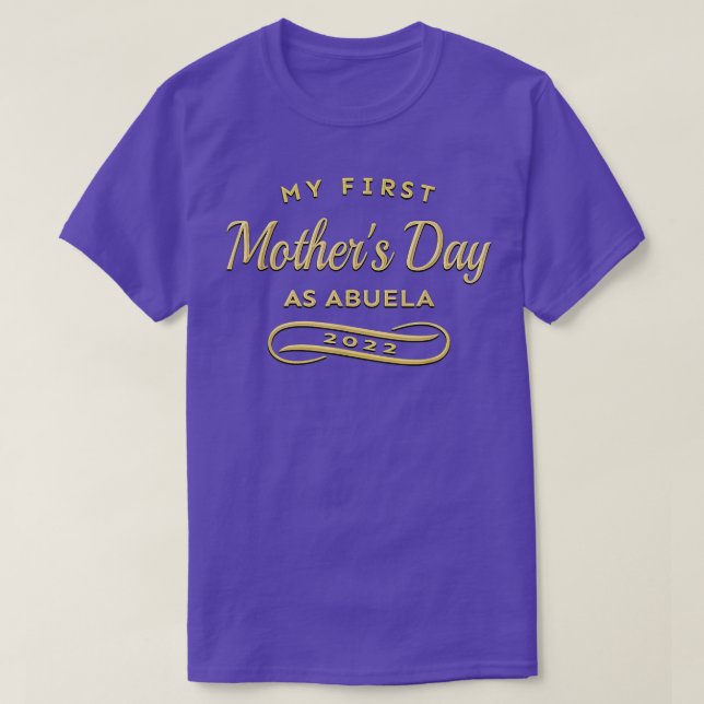 Camiseta My First Mother's Day As Abuela 2022 New Spanish G (Diseño del anverso)