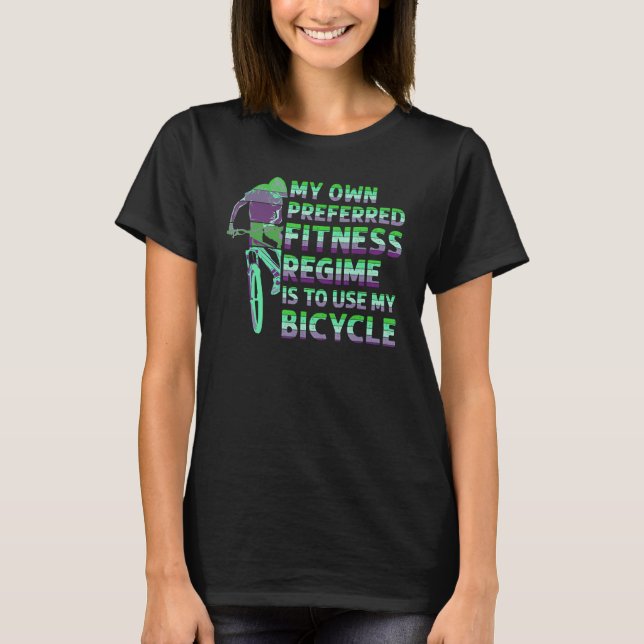 Camiseta My Fitness regime DownHill Mountain Bike Design fo (Anverso)