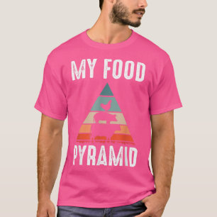 Camiseta My Food Pyramid Meat BBQ Cow Pig Chicken Carnivore