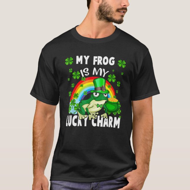 Camiseta My Frog Is My Lucky Charm Happy St Patricks Day (Anverso)