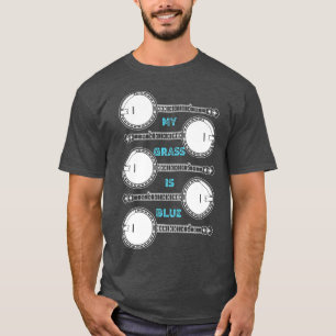 Camiseta My Grass Is Blue Vintage Stacked Banjos Bluegrass