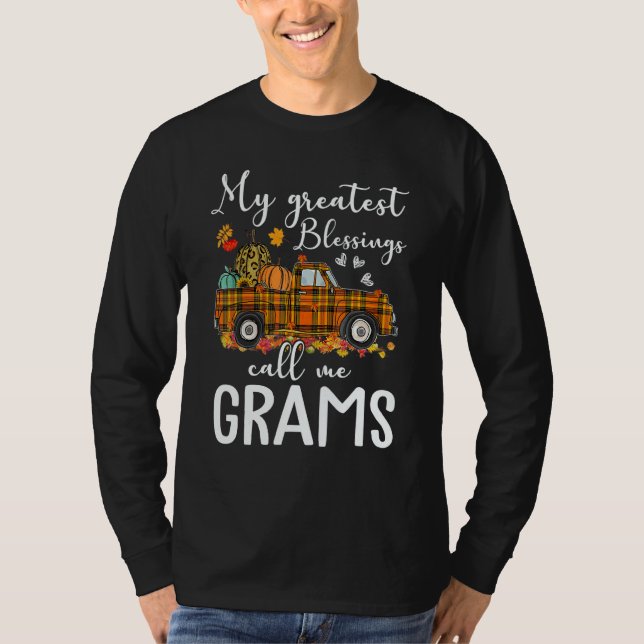 Camiseta My Greatest Blessings Call Me Grams Autumn (Anverso)